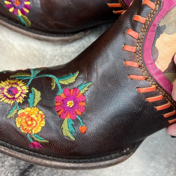 { Double D Ranch Old Gringo } Cosmic Camo Chocolate/Camouflage Western Boots - Picture 15 of 16